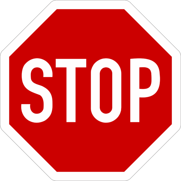 red stop sign