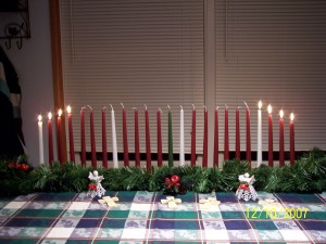 Advent Log, 8 candles