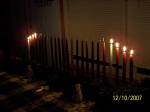 Advent Log, 8 candles