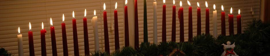 Advent Log with Candles