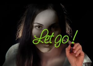 neon letters saying Let Go!
