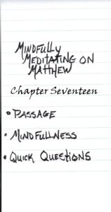 Mindfully Meditating on Matthew chapter seventeen