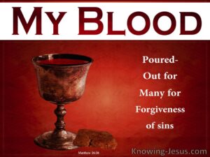 My blood, Poured out for the many for the forgiveness of sins